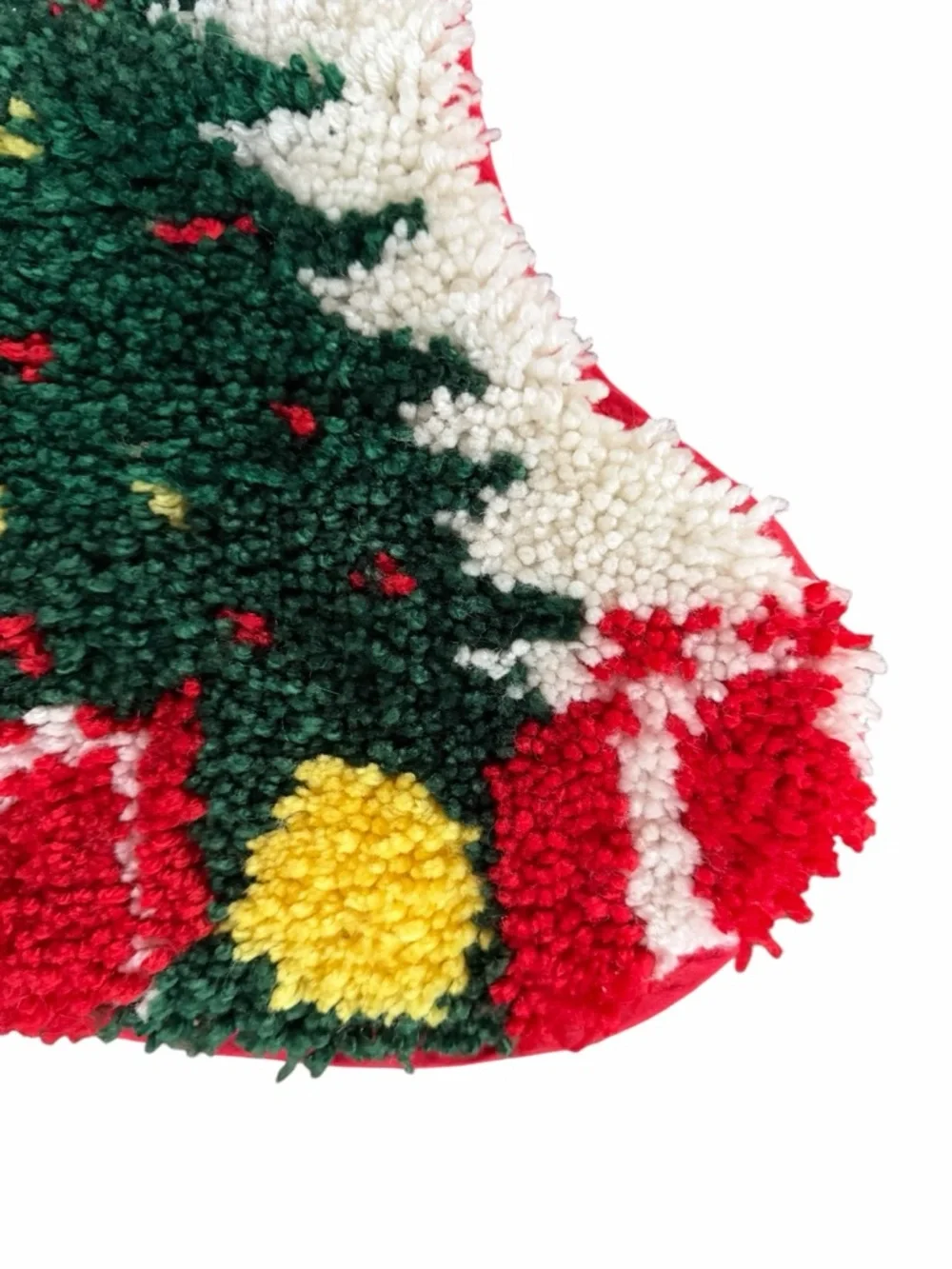 1970s‎ Like New 18.5” Long Latch Hook Christmas Tree Stocking